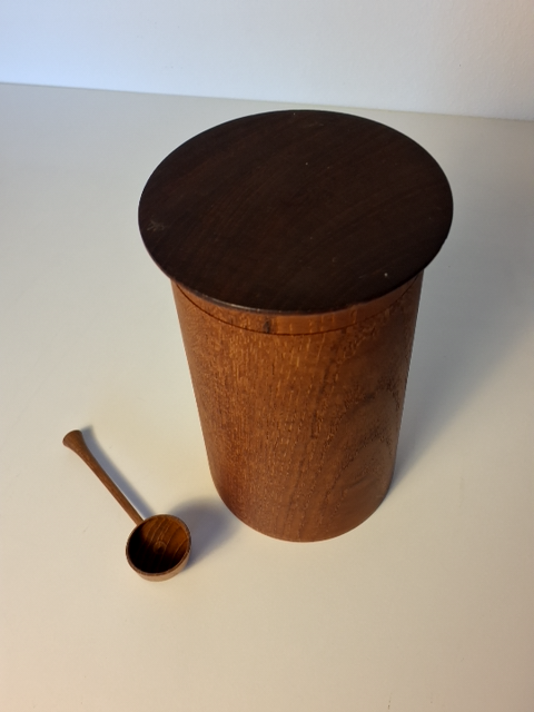 Kaffedåse med ske - Ole Hansen design